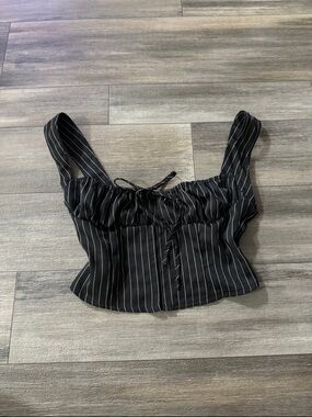 Y2K Pin Stripe Cropped Tank Top